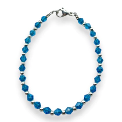 Imagen de VOL-100-1 Pulseras Cristal de Roca - Variedad de Colores Acero Blanco