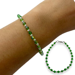 VOL-100-1 Pulseras Cristal de Roca - Variedad de Colores Acero Blanco - tienda online
