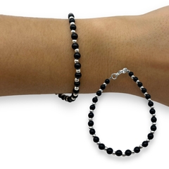 VOL-101-1 Pulseras Perlas (4 mm) - Variedad de Colores Acero Blanco - tienda online