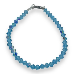 SWA 26 Pulsera Solo Piedras Color Azul Agua Boreal Plata Italiana - comprar online