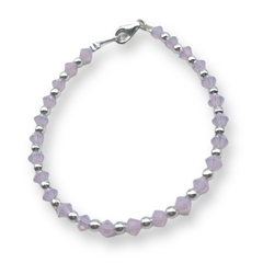 SWA 26 Pulsera Piedras Color Rose Opal Plata Italiana - comprar online