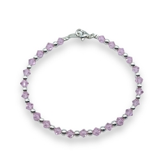 SWA 26 Pulsera Piedras Color Rosine Plata Italiana - comprar online