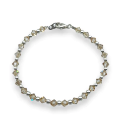 SWA 26 Pulsera Piedras Color Ambar Plata Italiana - comprar online