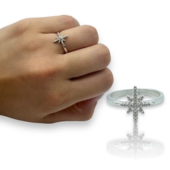 ART-138 Anillo Copo de Nieve Plata 925