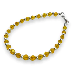 Imagen de VOL-100-1 Pulseras Cristal de Roca - Variedad de Colores Acero Blanco