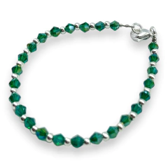 VOL-100-1 Pulseras Cristal de Roca - Variedad de Colores Acero Blanco