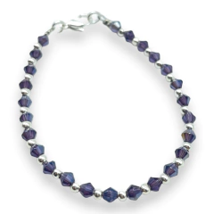 VOL-100-1 Pulseras Cristal de Roca - Variedad de Colores Acero Blanco - comprar online