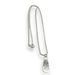 SIN-80 Conjunto Cadena (45 cm) + Dije Chapita / Últimas Unidades Acero Blanco - comprar online