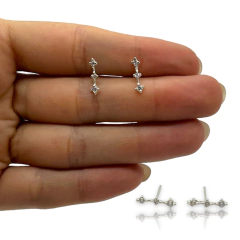 ART-142 Aros Trepadores Pasantes Estrellas Plata 925 - comprar online