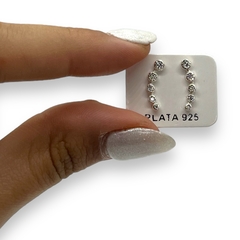 ART-139 Aros Trepadores Pasantes 5 Brillos Plata 925 - comprar online