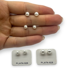 ART-143 Aros Perlas - Variedad de Medidas Plata 925 - comprar online