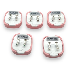 ART-1000 Abridores con Cubic - Variedad de Colores (2 mm) Plata 925