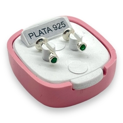 ART-1000 Abridores con Cubic - Variedad de Colores (2 mm) Plata 925 - Stal Joyas