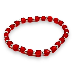VOL-106 Pulsera Elastizada Cuadrada - Variedad de Colores Cristal de Roca