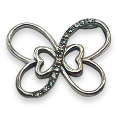 3.2 gr Dije Mariposa con Cubics - Últimas Unidades (21x28 mm) Plata Italiana