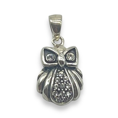 2.4 gr Dije Lechuza con Cubics - Últimas Unidades (20x12 mm) Plata Italiana - comprar online