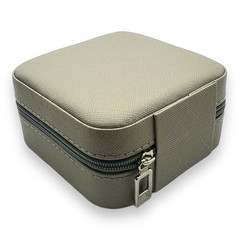 Estuche Premium Cuadrado (9,5 cm) Color Gris en Cuerina (X1 Unidad) - Stal Joyas