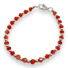 VOL-100-1 Pulseras Cristal de Roca - Variedad de Colores Acero Blanco - Stal Joyas
