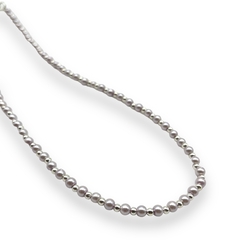 VOL-103-2 Collar Perlas de Vidrio Lilas (45 cm) Acero Blanco - comprar online