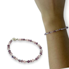 Imagen de SWA-26 Pulsera Tri-Color - Variedad de Colores Plata Italiana (x1)
