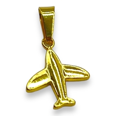 SIN-100 Dije Avion (15 mm) - Últimas Unidades Acero Quirúrgico Dorado - comprar online
