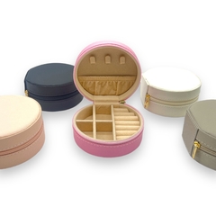 Estuche Premium Circular (9,5 cm) - Variedad de Colores Cuerina (X1 Unidad)