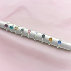 SWA-SIN Anillos Elastizados Cuadrado - Variedad de Colores Plata Italiana en internet