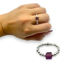 Imagen de SWA-SIN Anillos Elastizados Cuadrado - Variedad de Colores Plata Italiana