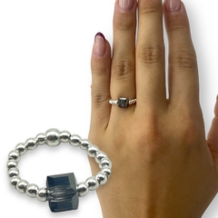 SWA-SIN Anillos Elastizados Cuadrado - Variedad de Colores Plata Italiana - tienda online