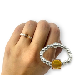 Imagen de SWA-SIN Anillos Elastizados Cuadrado - Variedad de Colores Plata Italiana