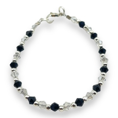 VOL-100 Pulsera Cristal de Roca "Diseño Blanco y Negro" Acero Blanco en internet