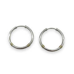 ART-150-0 Aros Argollas Infladas- Variedad de Medidas Plata y Oro en internet