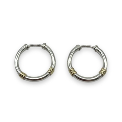 ART-150-0 Aros Argollas Infladas- Variedad de Medidas Plata y Oro - Stal Joyas