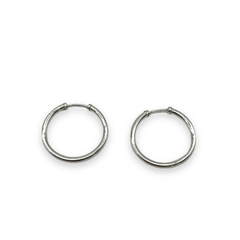 ART-150 Aros Argollas Infladas- Variedad de Medidas Plata 925 - Stal Joyas