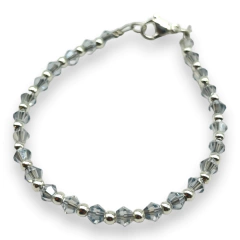 VOL-100-1 Pulseras Cristal de Roca - Variedad de Colores Acero Blanco - tienda online