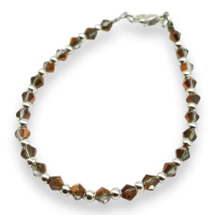 VOL-100-1 Pulseras Cristal de Roca - Variedad de Colores Acero Blanco