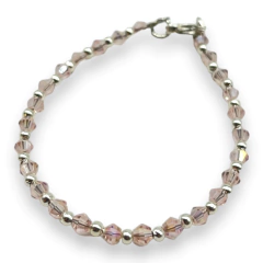 VOL-100-1 Pulseras Cristal de Roca - Variedad de Colores Acero Blanco - Stal Joyas