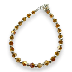 VOL-100-1 Pulseras Cristal de Roca - Variedad de Colores Acero Blanco - comprar online