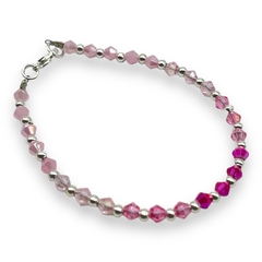 VOL-100 Pulseras Cristal de Roca Edición Limitada Degrade - Variedad de Colores Acero Blanco