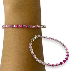 VOL-100 Pulseras Cristal de Roca Edición Limitada Degrade - Variedad de Colores Acero Blanco - comprar online