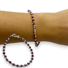 Imagen de VOL-100 Pulseras Cristal de Roca Edición Limitada - Variedad de Colores Acero Blanco