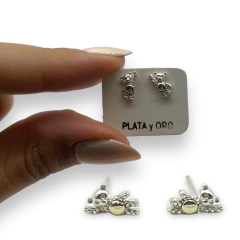 Art 24 Aritos Premium Ositos Plata y Oro