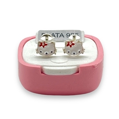 ART-1000 Abridores Esmaltados Hello Kitty - Variedad de Colores (6 mm) Plata 925 en internet