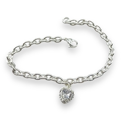 8848 Pulsera Corazon (18 cm) Acero Blanco - comprar online