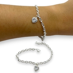 8848 Pulsera Corazon (18 cm) Acero Blanco