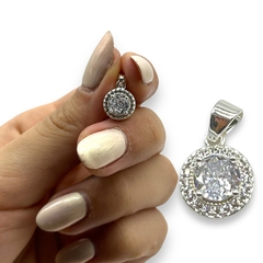 6234-3 Dije Piedra con Cubics (10 mm) Acero Blanco