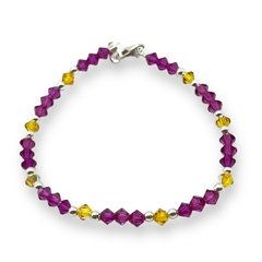 SWA-26 Pulsera Piedras Moradas y Doradas Edición Limitada Plata Italiana en internet