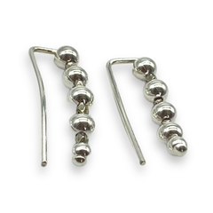 2.7 gr Aros Trepadores Bolitas Plata Italiana - comprar online