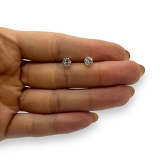 0.8 gr Aros Cubic Blanco (5mm) Plata Italiana - comprar online
