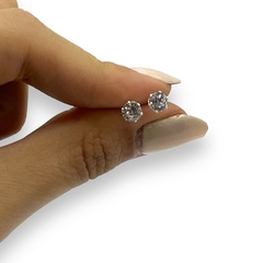 0.8 gr Aros Cubic Blanco (5mm) Plata Italiana en internet